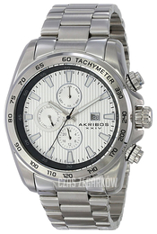 Akribos XXIV Grandiose Biały/Stal Ø48 mm AK672SS