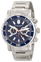 Akribos XXIV Grandiose Niebieski/Stal Ø50 mm AK675BU