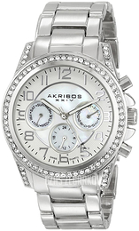 Akribos XXIV Biały/Stal Ø39 mm AK683SS