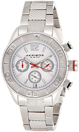 Akribos XXIV Biały/Stal Ø40 mm AK695SS