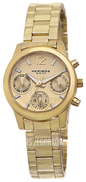 Akribos XXIV Ultimate Żółte złoto/Stal w odcieniu złota Ø30 mm AK709YG