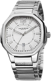Akribos XXIV Essential Biały/Stal Ø46 mm AK712SS