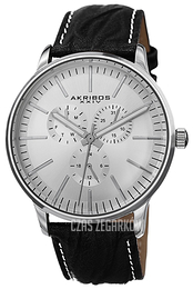 Akribos XXIV Multi-Function Srebrny/Skóra Ø43 mm AK720WT