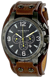 Akribos XXIV Conqueror Czarny/Skóra Ø49 mm AK727BKBR