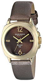 Akribos XXIV Diamond Brązowy/Satyna AK742YG