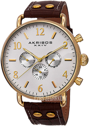 Akribos XXIV Multi-Function Biały/Skóra Ø45 mm AK752BR