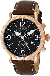 Akribos XXIV Czarny/Skóra Ø42 mm AK753BR