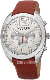 Akribos XXIV Biały/Skóra Ø45 mm AK777SSBR