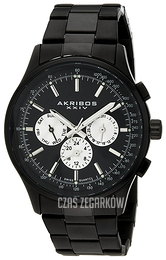 Akribos XXIV Czarny/Stal Ø43 mm AK788BK