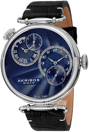Akribos XXIV Niebieski/Skóra Ø46 mm AK796SSBU