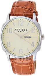 Akribos XXIV Kremowy/Skóra Ø42 mm AK801BR
