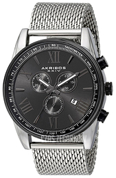 Akribos XXIV Chronograph Czarny/Stal Ø45 mm AK813SSB