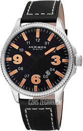 Akribos XXIV Classic Czarny/Skóra Ø44 mm AK833OR
