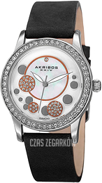 Akribos XXIV Diamond Srebrny/Skóra Ø34 mm AK843BK
