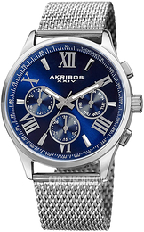 Akribos XXIV Niebieski/Stal Ø42 mm AK844SSBU
