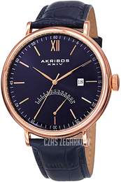 Akribos XXIV Niebieski/Skóra Ø45 mm AK845RGBU