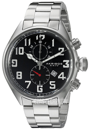 Akribos XXIV Chronograph Czarny/Stal Ø46.5 mm AK853SSB