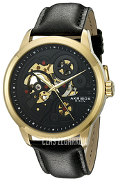 Akribos XXIV Czarny/Skóra Ø44 mm AK855YGB