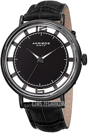 Akribos XXIV Czarny/Skóra Ø43 mm AK860BK