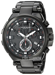 Akribos XXIV Chronograph Czarny/Stal Ø48 mm AK861BK