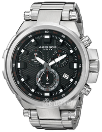 Akribos XXIV Chronograph Czarny/Stal Ø48 mm AK861SSB