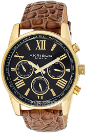 Akribos XXIV Czarny/Skóra Ø41 mm AK864YGBR