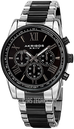 Akribos XXIV Chronograph Czarny/Stal Ø41 mm AK865TTB