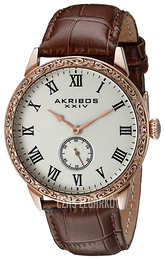 Akribos XXIV Biały/Skóra Ø42 mm AK867RG