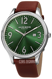 Akribos XXIV Zielony/Skóra Ø44 mm AK869GN
