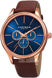 Akribos XXIV Niebieski/Skóra Ø44 mm AK870RGBU