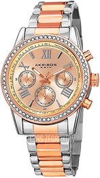 Akribos XXIV Różowe złoto/Stal w kolorze różowego złota Ø36 mm AK872TTR