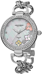 Akribos XXIV Biały/Stal Ø36 mm AK874SS