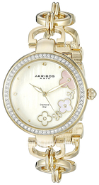 Akribos XXIV Diamond Kremowy/Stal w odcieniu złota Ø36 mm AK874YG