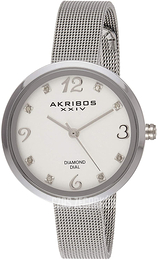 Akribos XXIV Biały/Stal Ø34 mm AK875SS