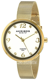 Akribos XXIV Diamond Biały/Stal w odcieniu złota Ø34 mm AK875YG