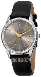 Akribos XXIV Diamond Szary/Skóra Ø34 mm AK879SS
