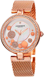 Akribos XXIV Classic Biały/Stal w kolorze różowego złota Ø36 mm AK881RG
