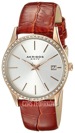 Akribos XXIV Crystal Srebrny/Skóra Ø34 mm AK883BR