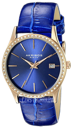 Akribos XXIV Crystal Niebieski/Skóra Ø34 mm AK883BU