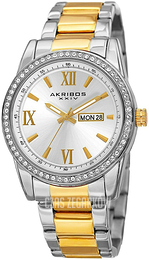 Akribos XXIV Crystal Srebrny/Stal w odcieniu złota Ø34 mm AK892TTG