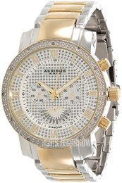 Akribos XXIV Diamond Srebrny/Stal w odcieniu złota Ø47 mm AK900TTG
