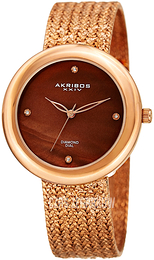 Akribos XXIV Brązowy/Stal w kolorze różowego złota Ø37 mm AK903RGBR