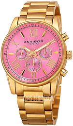 Akribos XXIV Różowy/Stal w odcieniu złota Ø41 mm AK908YGPK