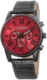 Akribos XXIV Multi-Function Czerwony/Skóra Ø41 mm AK911RD