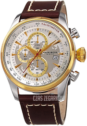 Akribos XXIV Sport Biały/Skóra Ø46 mm AK915YG