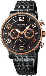 Akribos XXIV Czarny/Stal Ø45 mm AK917BKRG