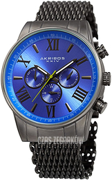 Akribos XXIV Niebieski/Stal Ø45 mm AK919GNBU