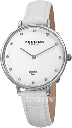 Akribos XXIV Biały/Skóra Ø35 mm AK933SS-BX