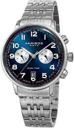 Akribos XXIV Domed Niebieski/Stal Ø42 mm AK942BU