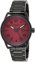 Akribos XXIV Czerwony/Stal Ø44 mm AK956RD